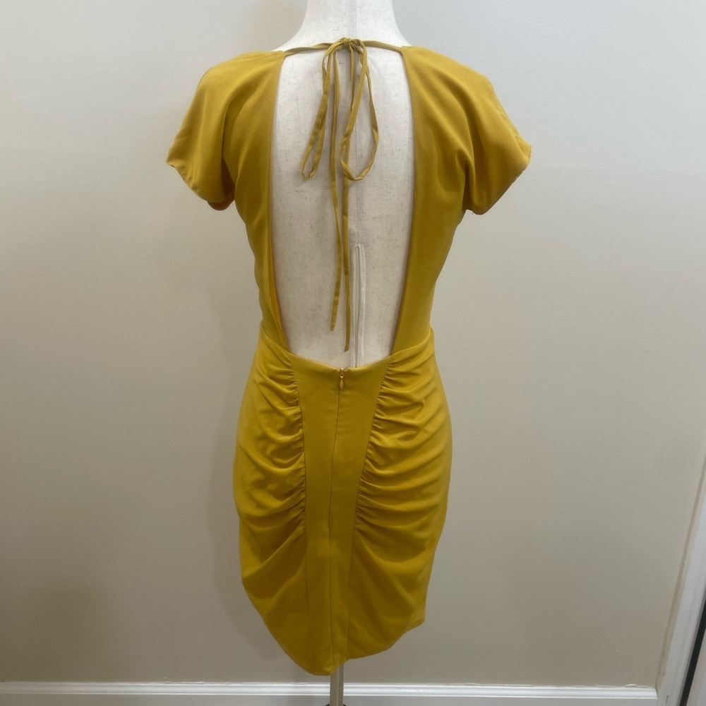 Boutique Fall-Colored Golden Yellow Dress - Picture 3 of 7
